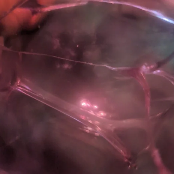 Hand blown Glass Witch's Ball Purple - Picture 3 of 5